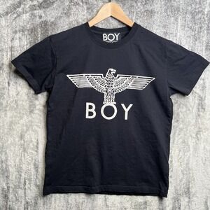 BOY London Eagle Logo Black Graphic Tee Men's S Streetwear Shirt